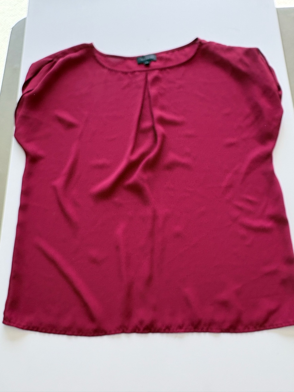 The Limited Burgundy Cap Sleeve Blouse